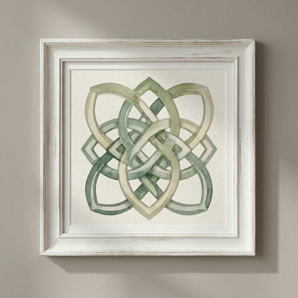 Framed Celtic Knot Watercolour